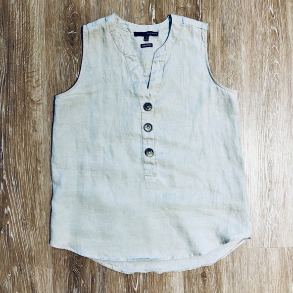 Harve Bernard linen sleeveless top size M - Picture 2 of 6